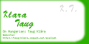 klara taug business card